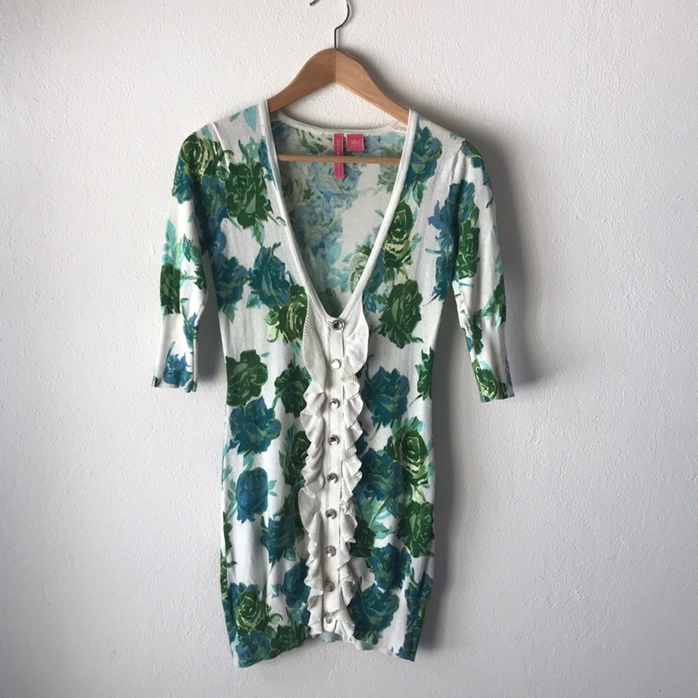 Charlotte Tarantola Rose Print Sweater Top